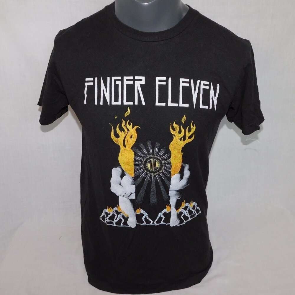 Finger Eleven Together Right Black Graphic T Shirt Mens M